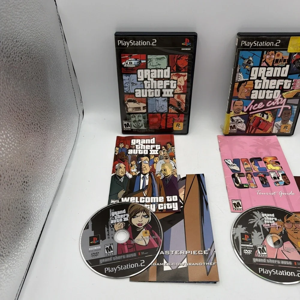 Grand Theft Auto Lot Sony PlayStation 2 PS2 Vice City & GTA III Rockstar Games